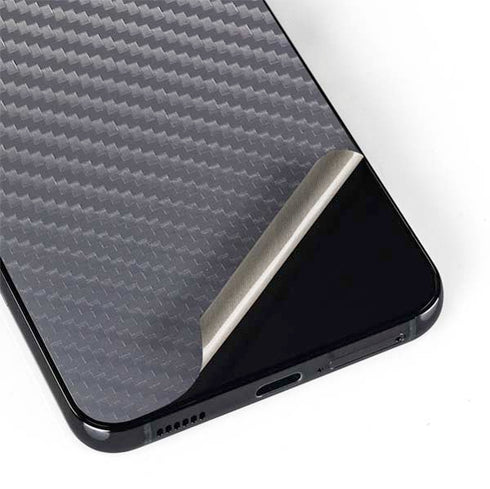 Silver Carbon Fiber Specialty Texture Material Galaxy S22 Plus Skin